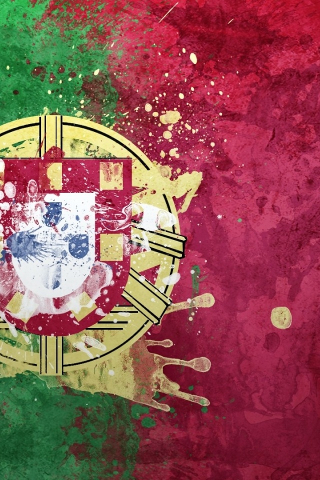 Portugal Flag Coat Of Arms Republic Background Texture Symbolism