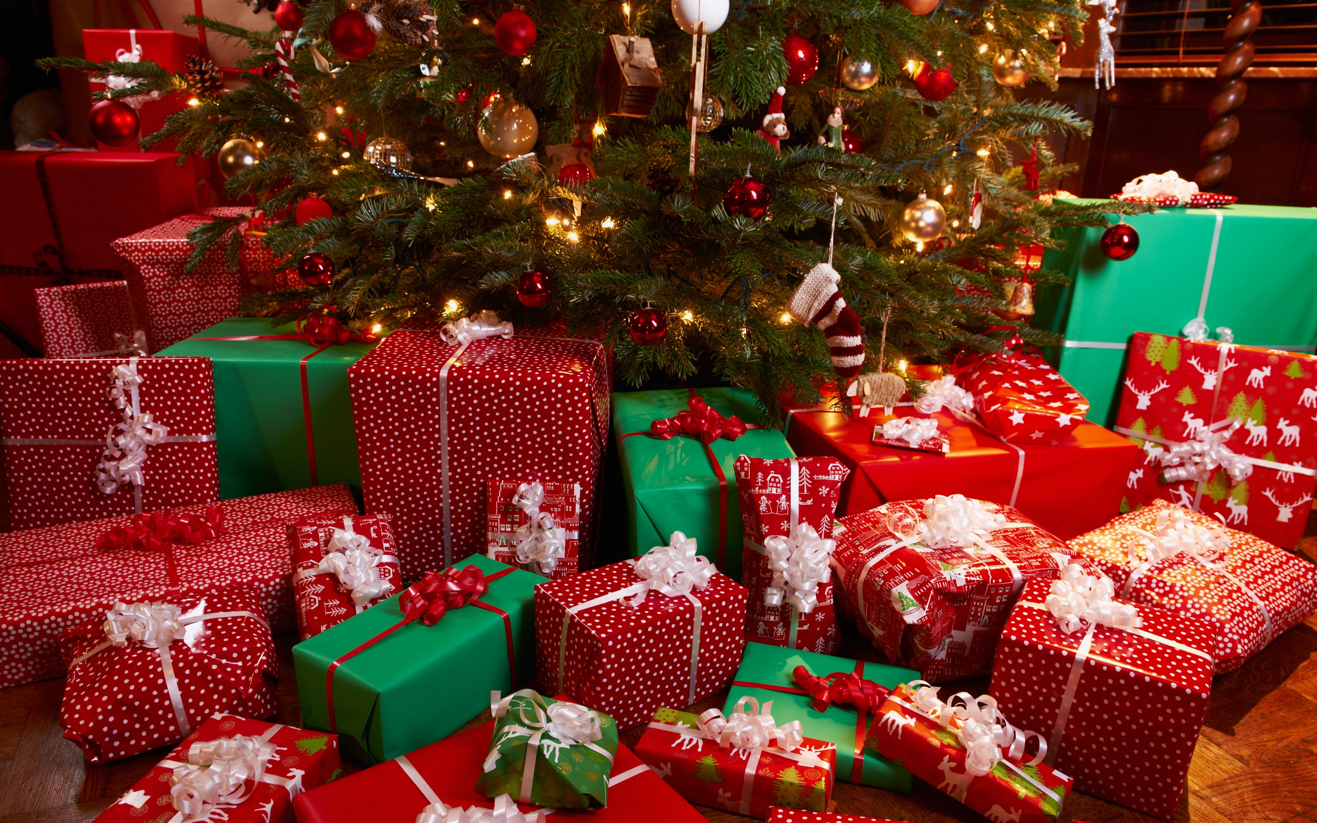 Presents Under Christmas Tree