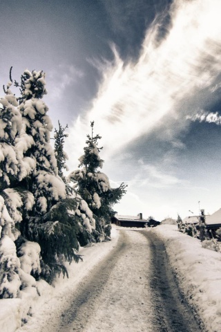 Road Beautiful Cloud Winter Snow Switzerland Nature Landscapes