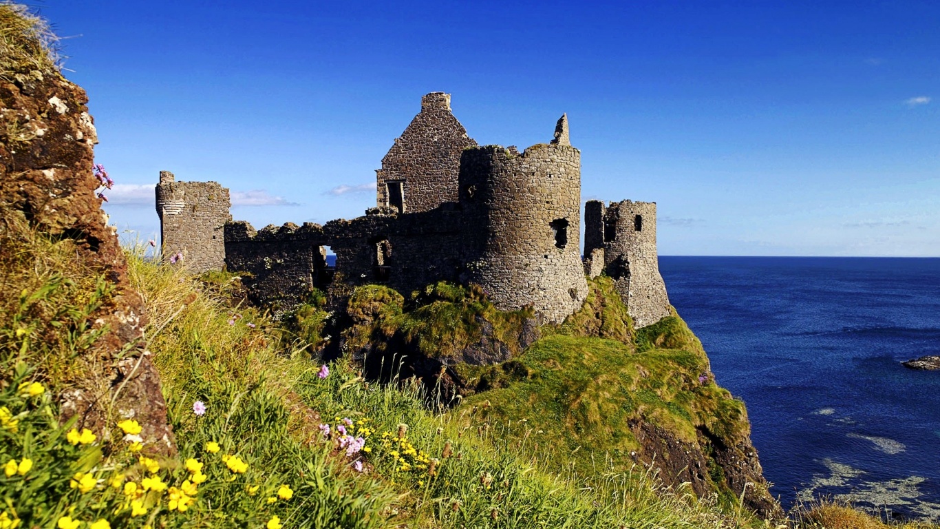 Ruins Of Dunluce Castle Antrim Northern Ireland United Kingdom