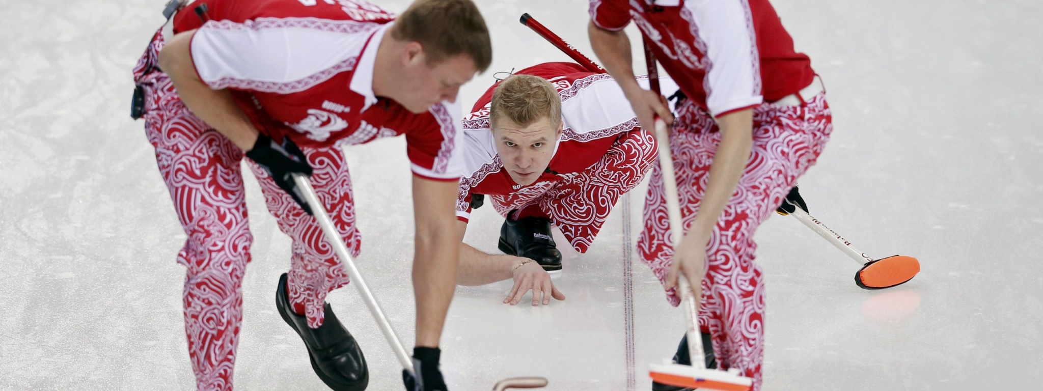 Russian Curling Team In Sochi 2014