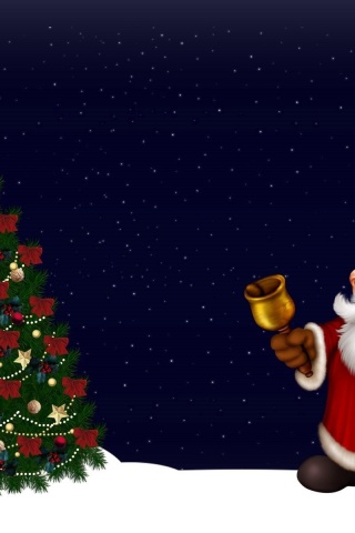 Santa Claus Christmas Tree Night