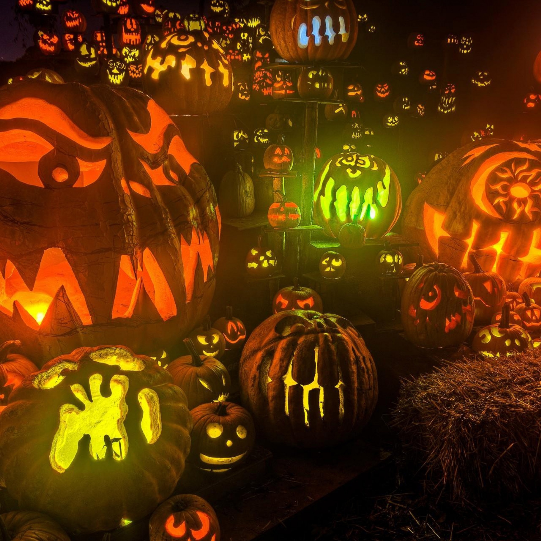 Scary Halloween Pumpkins.
