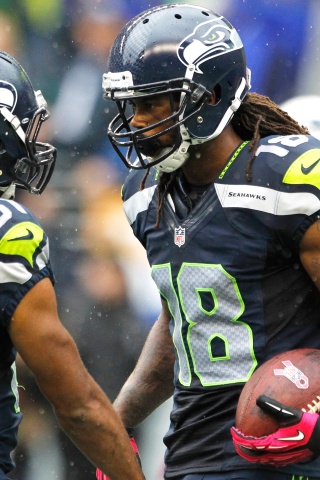 Seahawks-Golden Tate And Sidney Rice