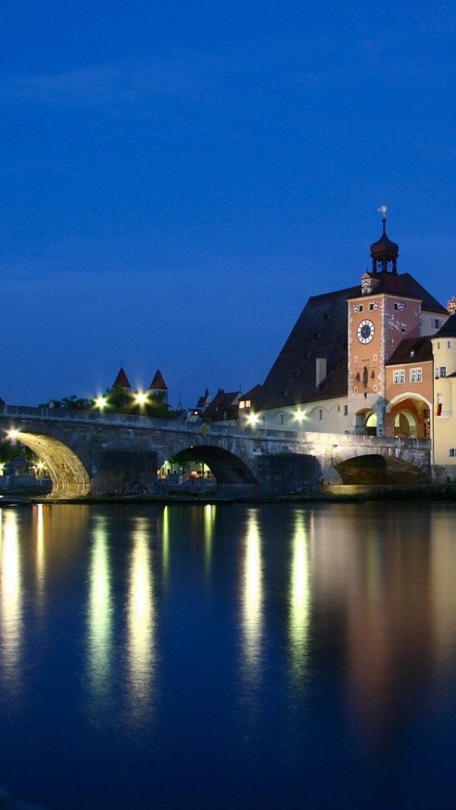 Stone Bridge In Regensburg