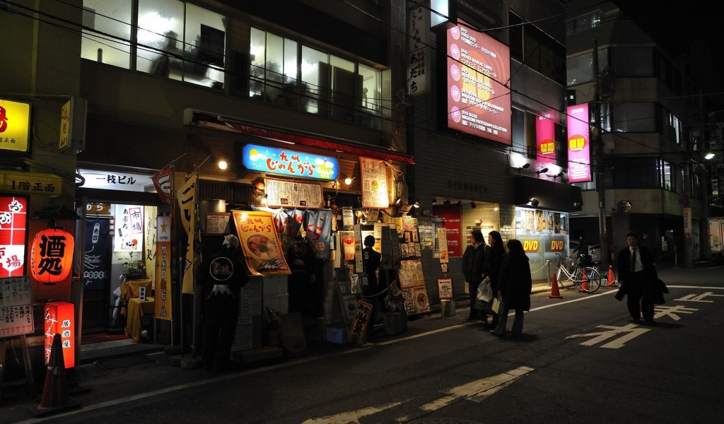 Street Night Showcase Tokyo Japan