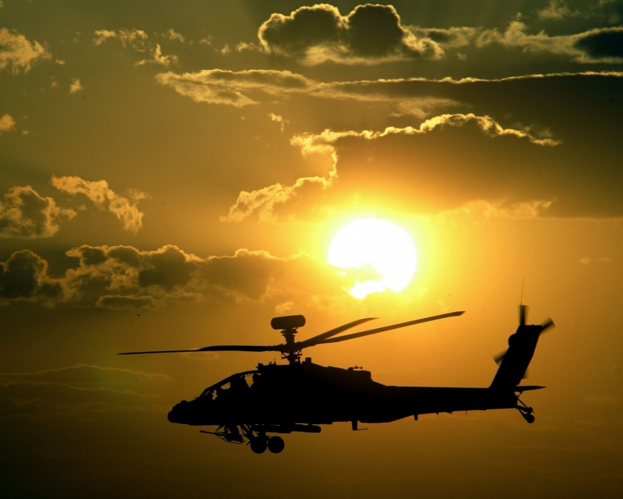 Sunsets Apache Military Helicopters Ah64 Apache