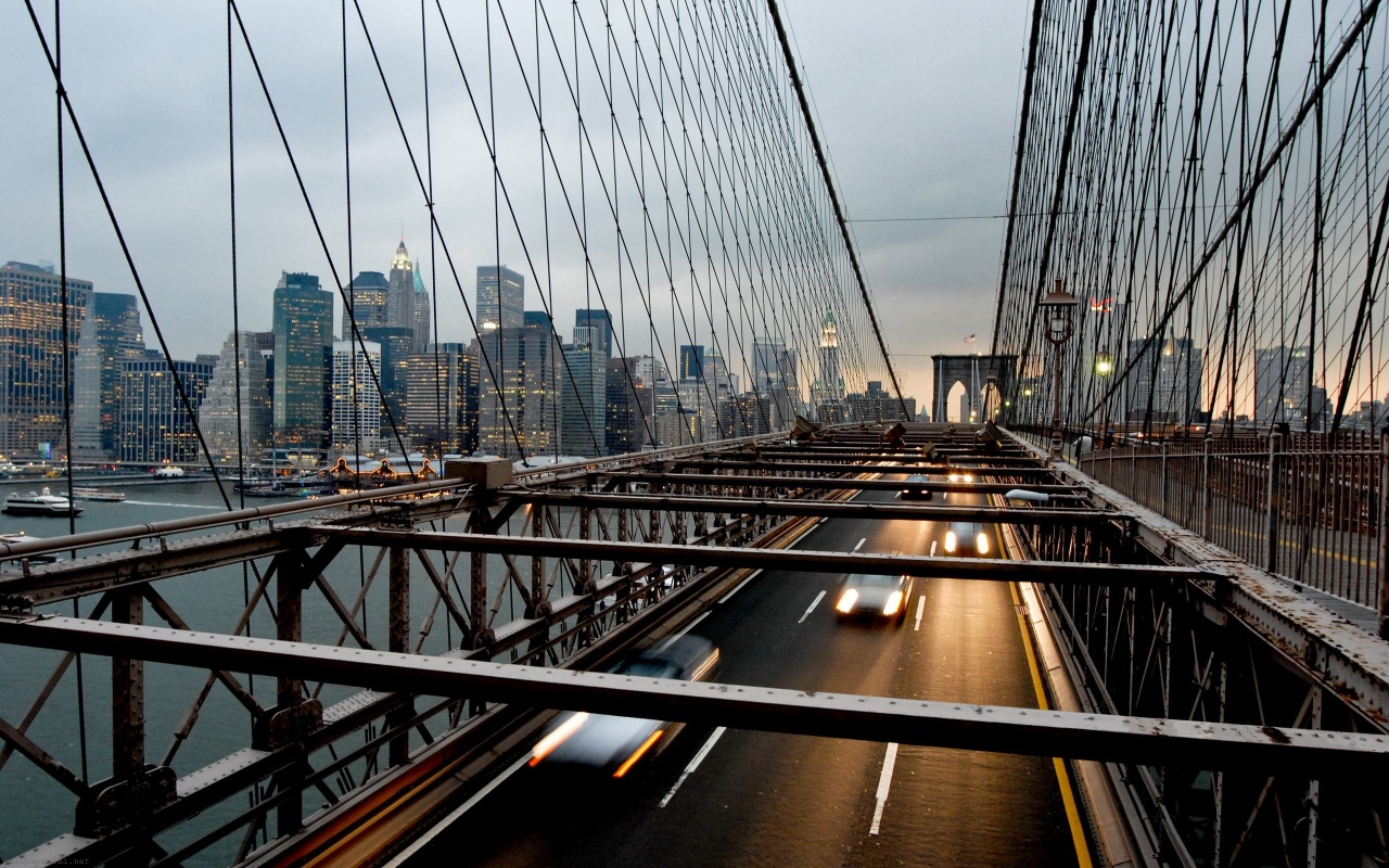 Suspension Bridge New York Nyc Usa