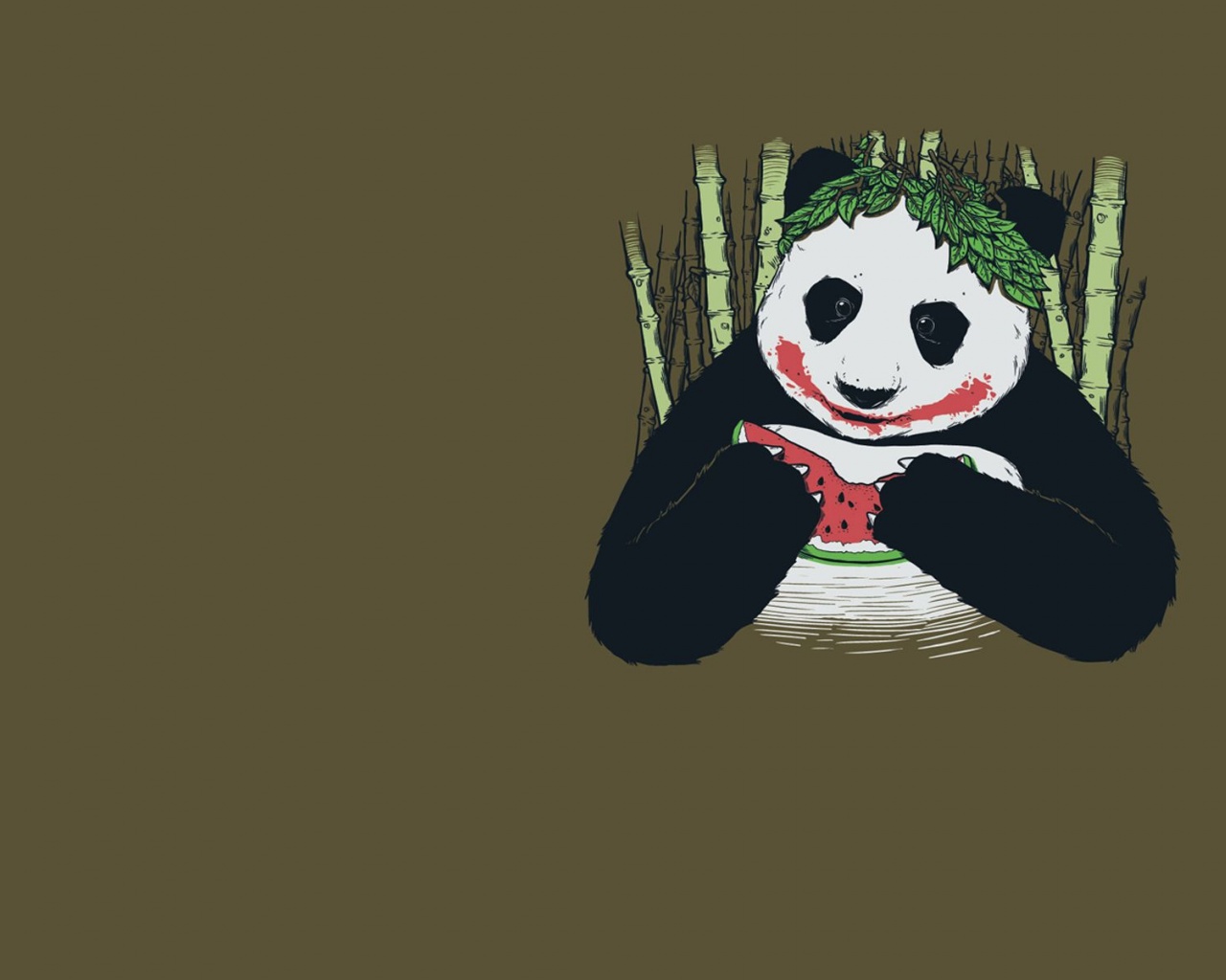 The Joker Funny Panda Bears Fun Art
