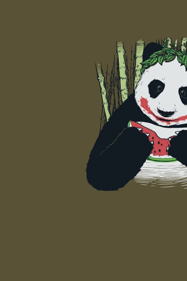 The Joker Funny Panda Bears Fun Art