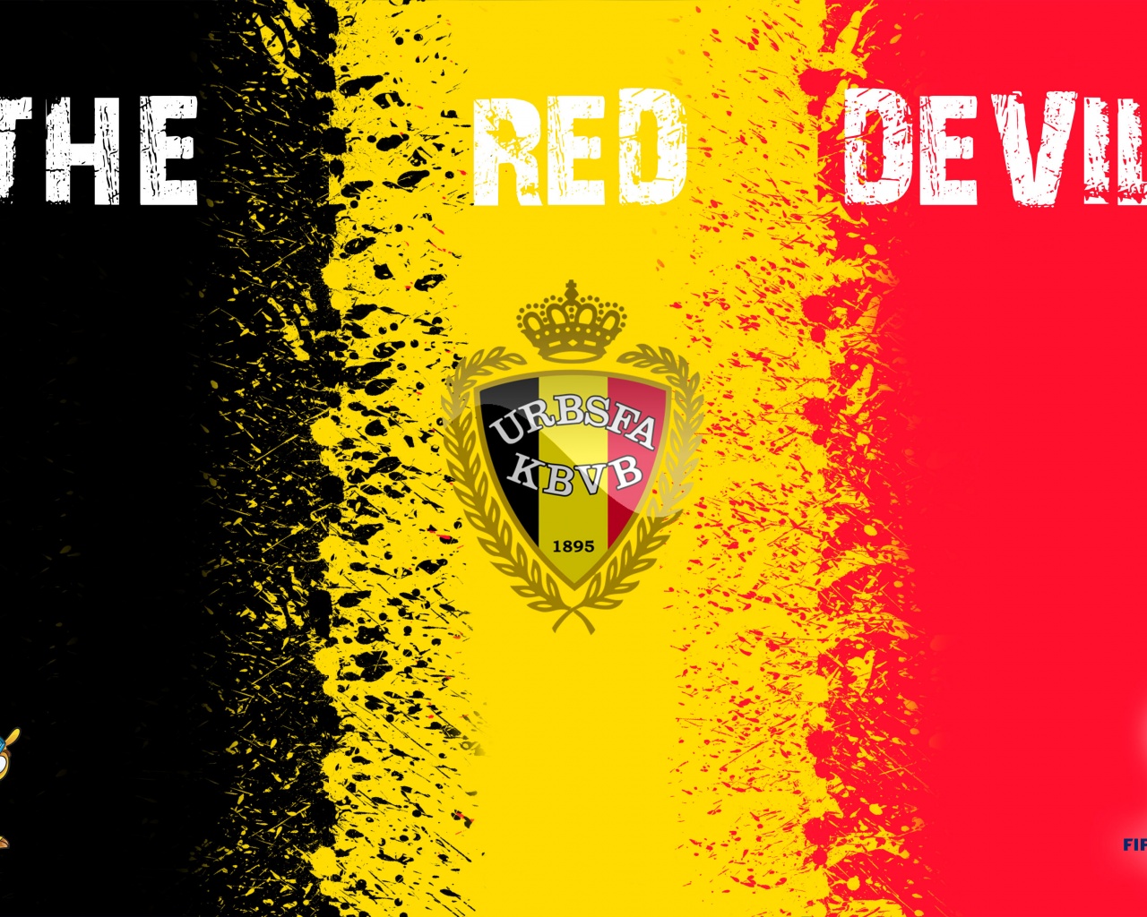 The Red Devils Belgium Football Crest Logo