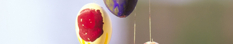 Three Hand Painted Easter Eggs