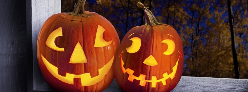 Two 3D Halloween Pumpkins