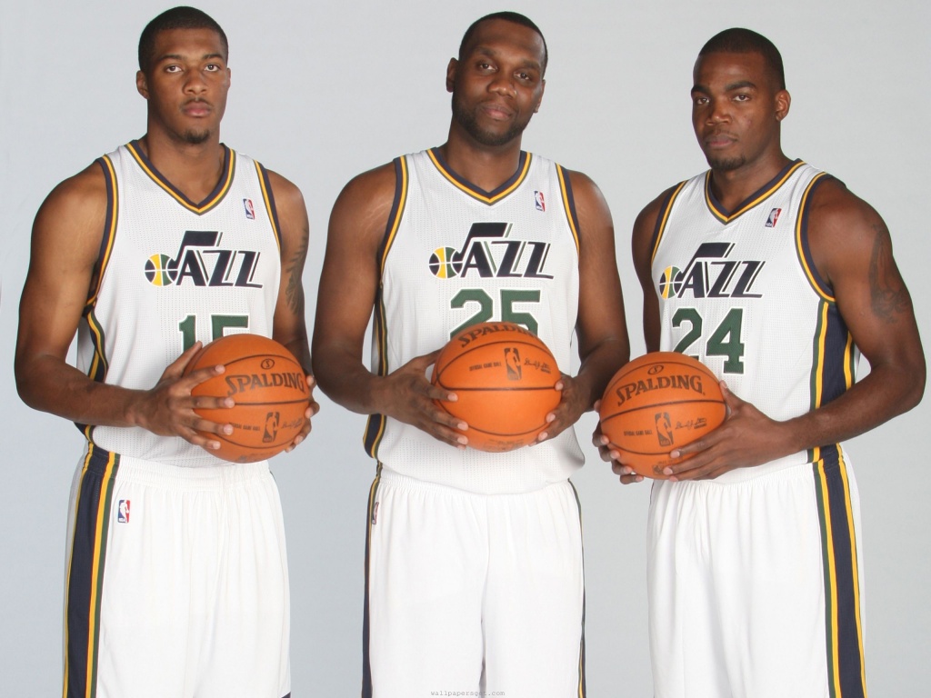 Utah Jazz American Professional Basketball Derrick Favors Al Jefferson Paul Millsap