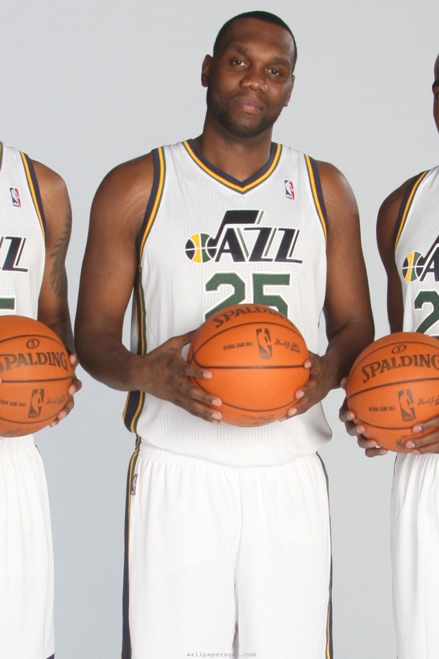 Utah Jazz American Professional Basketball Derrick Favors Al Jefferson Paul Millsap