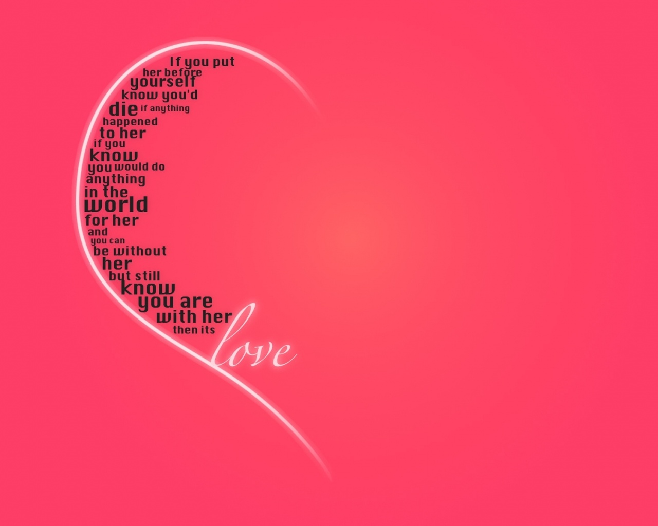 Valentines Day Words Love Pink