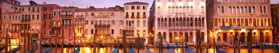 Venice Italia Italy City Water Night Moon Buildings Houses Gondolas Boats Water River Canal Lighting Lights Reflection