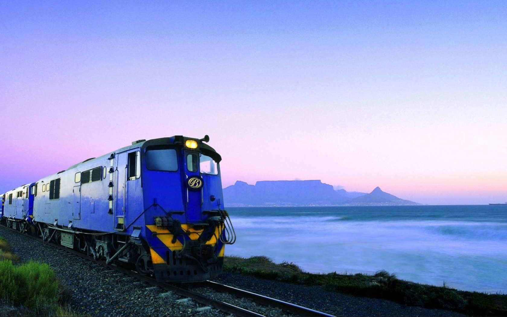 Volcano Seashore Train Tracks Natural Landscapes