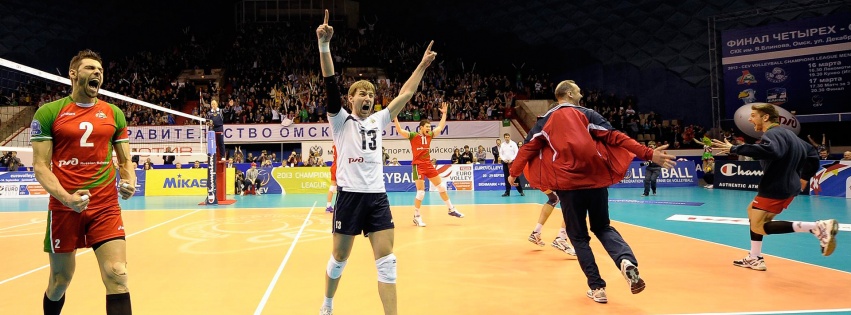 Volleyball Players Celebrate Victory