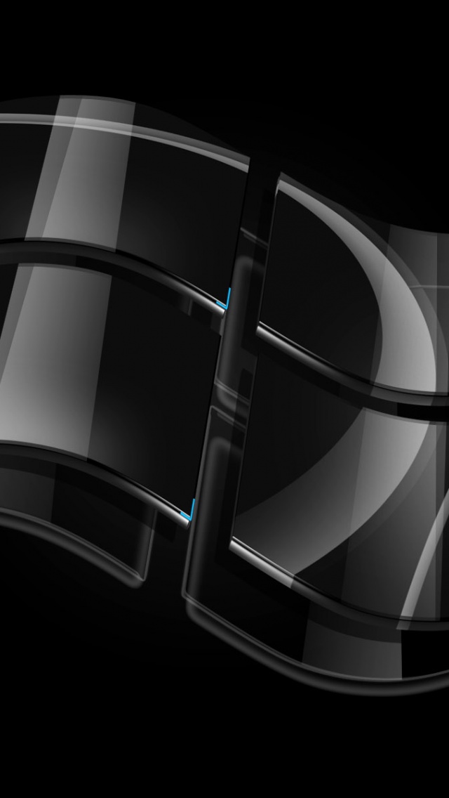 Windows Dark Glass Logo Computer