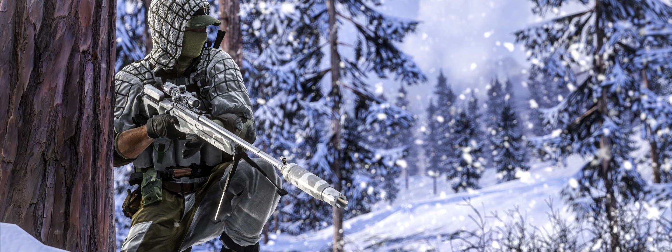 Winter Sniper Rifle Battlefield