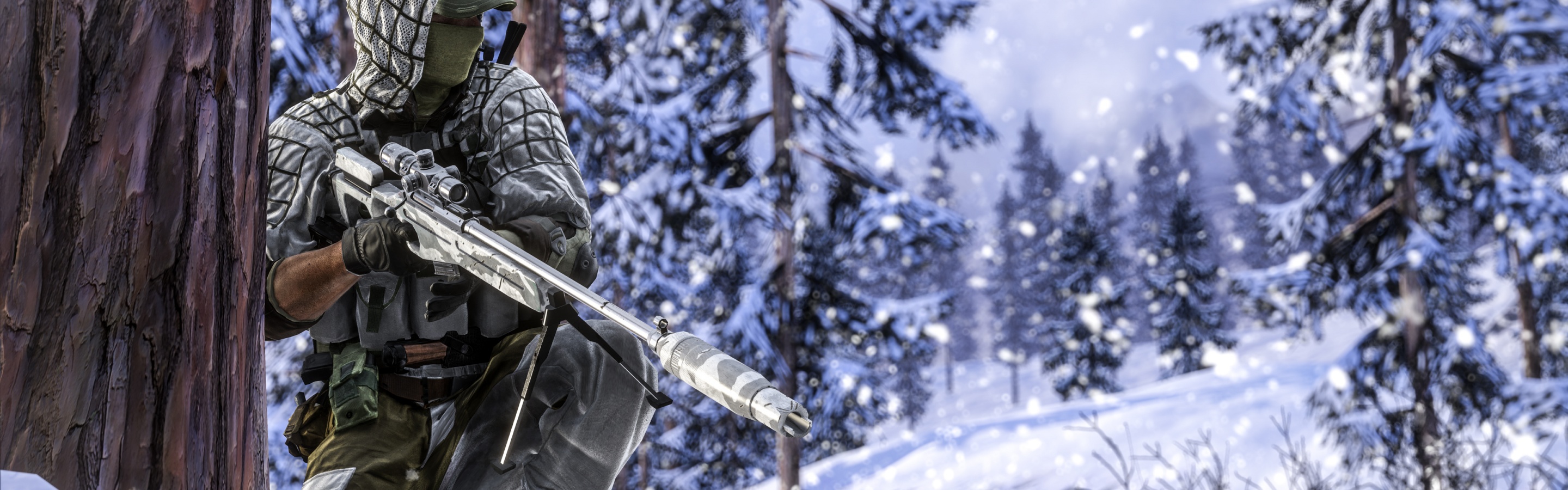 Winter Sniper Rifle Battlefield