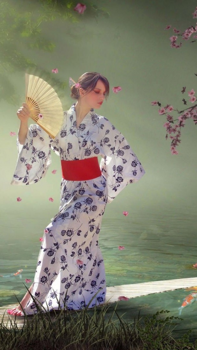 Women Funny Kimono Koi