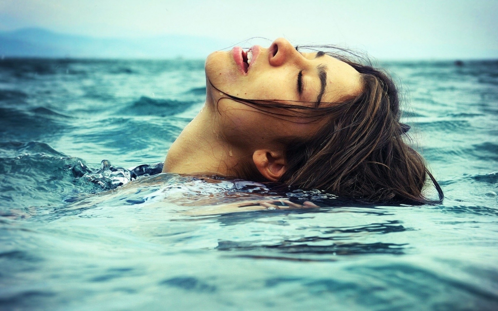 Women Water Ocean Lips