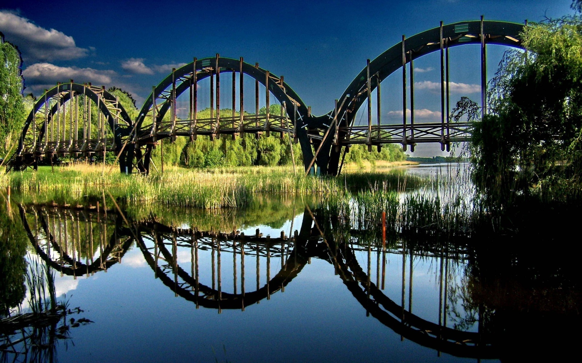Wooden Bridge Balaton Zala County Hungary